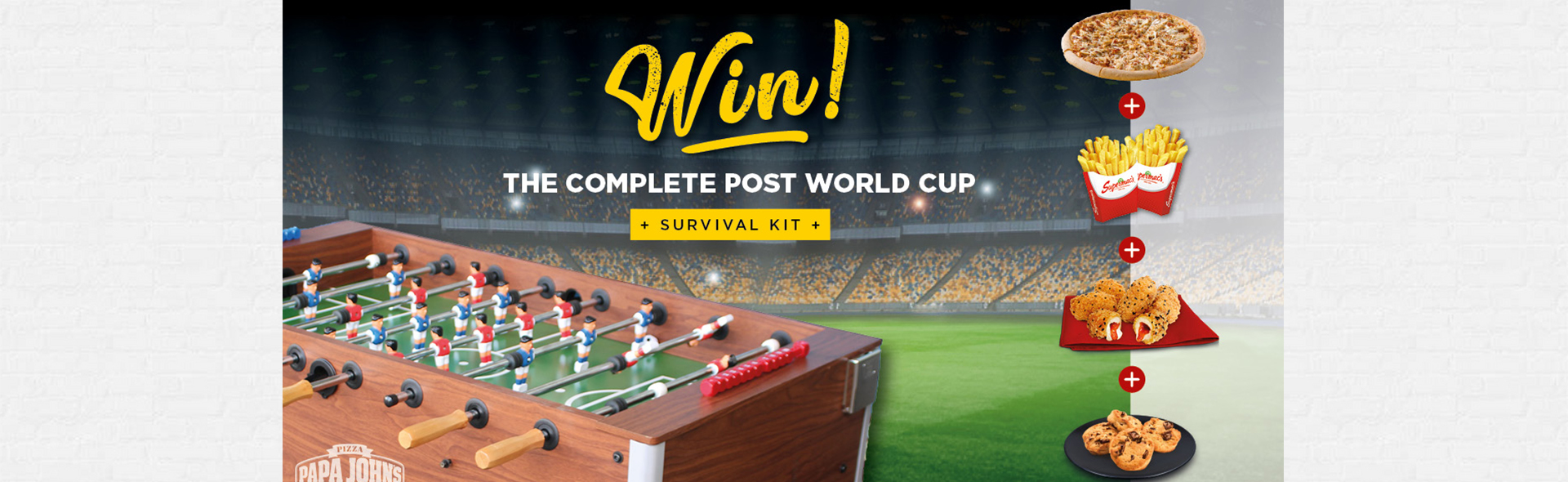 Papa Johns Complete Post World Cup Survival Kit